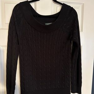 Black Lauren Ralph Lauren Cable Knit Sweater